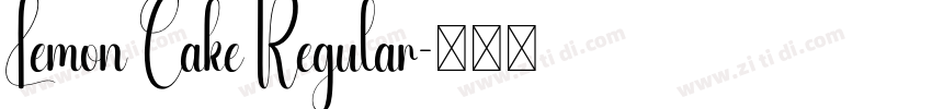 Lemon Cake Regular字体转换